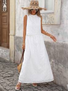 Brillora Bộ đồ ren 2 mảnh thời trang, thanh lịch, lãng mạn dành cho nữ, thích hợp cho kỳ nghỉ. - trắng - Xem 6