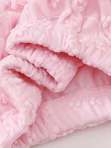 Souflis Souflis 女婴白色蕾丝荷叶边灯笼裤，女婴短裤，白色婴儿短裤，婴儿内裤，适合搭配各种服装、连衣裙、生日装束 - 粉色 - 查看 6