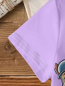 SHEIN | PAW Patrol 女童卡通狗印花圆领短袖T恤，夏季 - 白色 - 查看 6