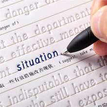 1Set English Italic 3D Groove Practice Calligraphy Copybook Handwriting Exercise Alphabet Words, Students' Favorite School Season, Halloween, Christmas Gifts,Reusable, Office, School, Drawing, Student, Markers, Stationery, Boys, Girls, School Supplies,School Supplies,Back To School - Multicolor - View 3