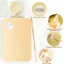 丙烯颜料调色盘，不锈钢调色刀，专业油画/丙烯画调色盘，防滑光滑调色托盘，适合艺术家、初学者、学生，圣诞节、生日、化妆、房间装饰、梳妆台、旅行、卧室、化妆配件、圣诞礼物、化妆品、化妆工具、便宜好物、礼物、女士礼物、圣诞礼物 - 彩色 - 查看 5