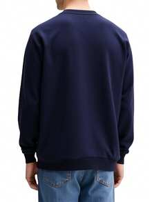 Tommy Hilfiger Original Logo Lounge Men's Sweatshirt Navy Blue - Desert Sky - View 2