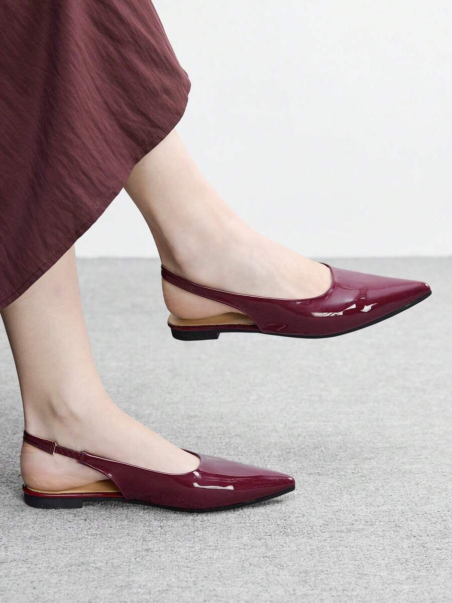 CUCCOO BIZCHIC 女士平底鞋 - 酒紅色 - 查看 1