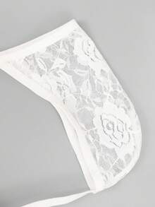 DrisQ 1pc Fashionable Alluring White Lace Charm Waist Chain Men's Sexy Lingerie - White - View 8