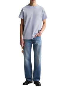 Calvin Klein Badge Men's T-Shirt Blue - Light Blue - View 3