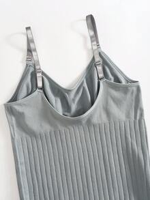 1 件大码女式纯色简约日常紧身衣