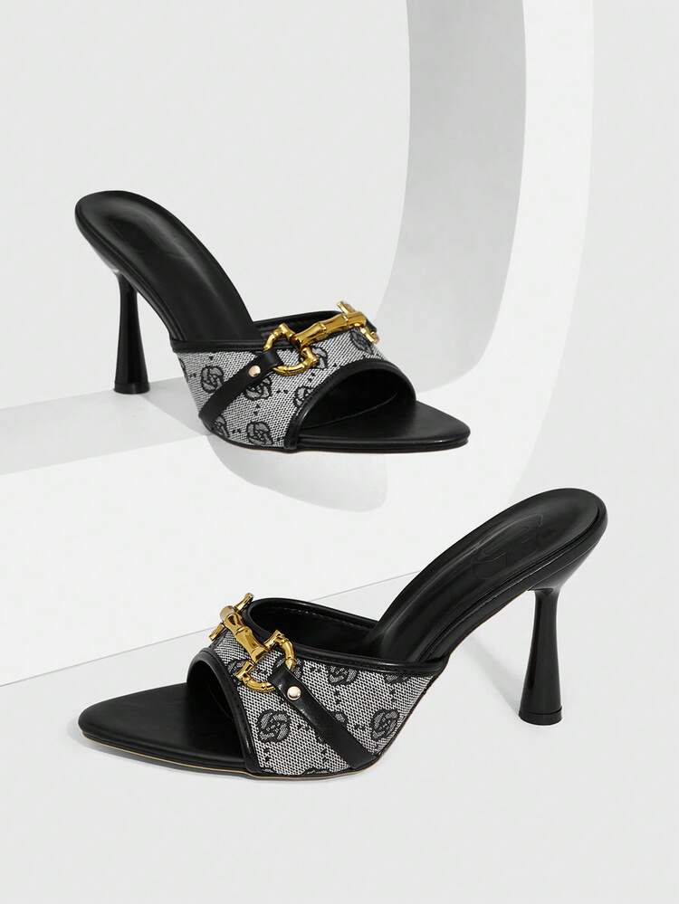 CUCCOO SZL Women's Metal Decor Fashion Daily Wear High Heel Sandals Valentine's Day