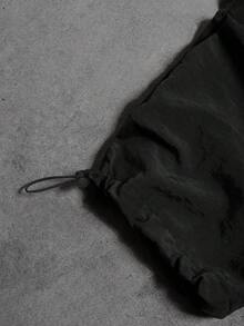 Sport MetroGents Men's Japanese Dragon Print Drawstring Waist Pocket Loose Fit Sweatpants Sweat Pants - Black - View 6