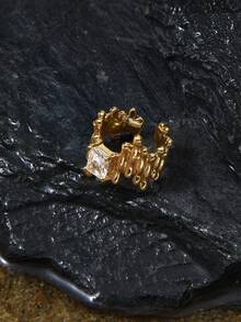 Opalesca 女士开口戒指，珍珠/水晶，18K镀金，适合夏季/海滩/舞会/派对/假日/度假、订婚/结婚/承诺等场合，送给妈妈/女士/女孩/母亲 - 金色 - 查看 4