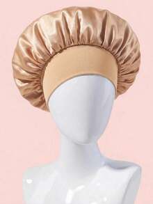 2 件丝绸睡眠帽，缎面发帽，柔软弹力带丝绸睡眠帽，卷发丝绸发带（黑金色）家居浴室装饰夏季发帽，发帽，丝绸发帽，丝绸发帽，丝绸发帽 - 彩色 - 查看 9