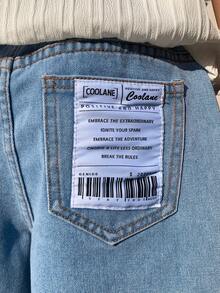 SHEIN Celana Pendek Denim untuk Anak Laki-Laki Remaja, Model Retro Biru, Potongan Lebar dan Longgar untuk Streetwear Musim Panas, Pakaian Sehari-hari Sekolah, Modis, Desain Dasar Sederhana dengan Patch Kecil. - Biru - View 6