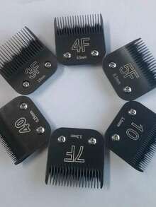 SRGC Oster Series Pet Clipper Blades #3F, #4F, #5F, #7F, #10, #40 - Universal Fit, Black - Black - View 3