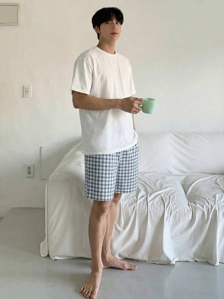 Men's Summer T-Shirt And Shorts Pajama Set