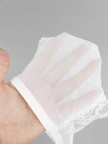 1pc Breathable Mesh Hollow-Out Low-Waist Sexy Men's Underwear - White - View 4