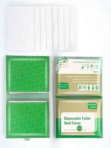 10-200pcs/Pack Disposable Toilet Seat Covers, Waterproof Travel Camping Hotel Bathroom Toilet Pad Accessories, Waterproof Disposable Toilet Seat Covers - Protective Pad - Portable, Suitable For Public Restrooms, Travel And Holiday Bathrooms, Autumn Decor - Multicolor - View 10