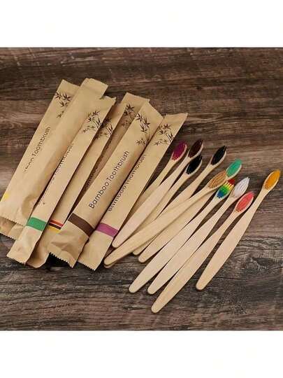 5/6/8/10/12/20/30/50/60 Pcs Bamboo Toothbrush Set, Soft Bristles Design Suitable For Sensitive Teeth & Gums, Providing Comprehensive Oral Hygiene For Daily Home Use. Suitable For Travel & Hotel,Fall Decor,Christmas Decorations Boys Backpack, Halloween, Backpack School. Clear Backpack, School, Halloween Costume. Suplies