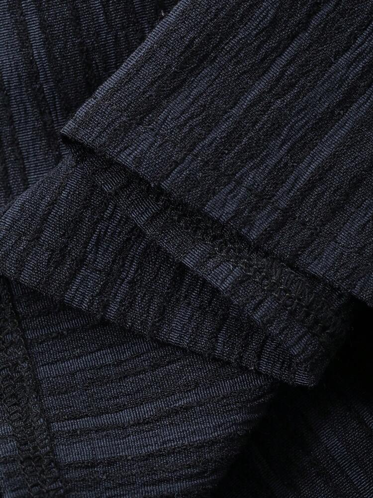 Striped Print Button Front Belted Shirt