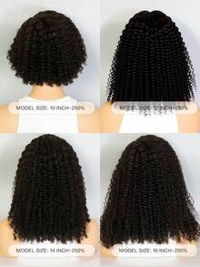 ALL READY WIG 预漂白、预拔毛、预剪蕾丝，250%密度，6x5英寸，即戴即用，无需胶水，定制卷曲波波头假发，100%真人发，9 AM HAIR - SNatural - 查看 12