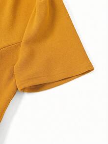 Ellevyn Vestido ajustado de verano con estampado floral y mangas de globo, con diseño 2 en 1 - Amarillo - Ver 7