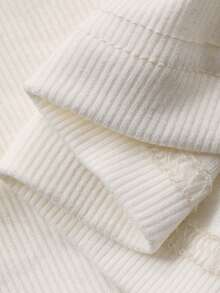 DAZY Women's Ribbed Crew Neck Camisole, Casual Street Style Spaghetti Strap Tank Top - White - View 7