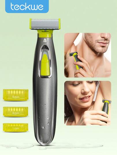 Teckwe Rakapparat, USB-uppladdningsbar vattentät rakhyvel för män och kvinnor, hudvänliga blad, alla hjärtans dag-present till nyår