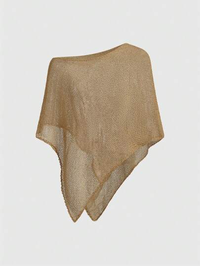 ROMWE Hippie Loose Hollow-Out Knit Sweater For Women, Suitable For Beach Vacation