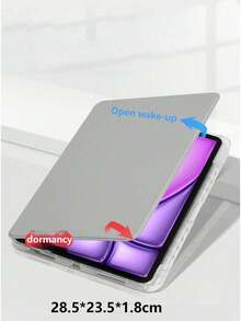 IPad Protective Case, 360 Degree Rotatable Protective Case With Transparent Back Cover, Automatic Wake-Up/Sleep Gray Color - Grey - View 5
