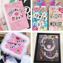 852/12 杂志信件贴纸，复古剪贴簿信件贴纸，小型勒索信贴纸，适用于剪贴簿用品、日记本、笔记本电脑、水瓶、DIY工艺品、礼品、杂项日记 - 彩色 - 查看 6