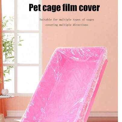 50片一次性塑料底膜，适用于宠物笼、兔笼、鸟笼、猫砂袋、狗厕所尿垫和清洁垫。