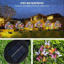 1PC/2PCS Solar Butterfly Flower Lights For Outdoor Decoration. Solar Courtyard Lights Are Suitable For Garden Passages, Courtyard Terraces, Villa Atmosphere Decoration, Artificial Butterflies, And Mother's Day Gifts (Warm Light, Color) - Multicolor - View 11