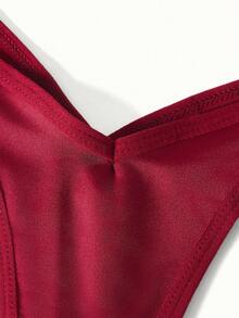 Bonmuse 3件套女士无缝纯色丁字裤 - 彩色 - 查看 3