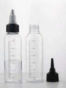 60ml/Plastic PET Juice Liquid Capacity Dropper Bottles Twist Top Cap Tattoo Pigment Ink Containers - White - View 2