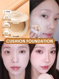 SHEGLAM Lock & Go Long-Lasting クッションファンデーション-Fair ブランド ビューティー メイクアップ 化粧品 女性と女の子とギャルのための 完璧な冬に理想的な Y2K おしゃれなファッション 誕生日に適した ギフト パーティー 準備 フェイスペイント 最高のカラー