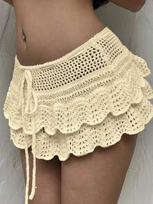 Sunnyshic Váy len nữ - Màu vàng - Xem 6