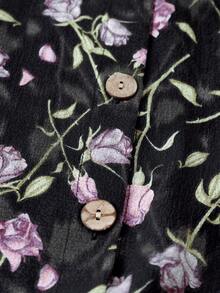 Linhara 女士大码简约无袖夏季条纹印花衬衫式连衣裙。 - 彩色 - 查看 5