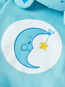 Care Bears X PETSIN 1 Pc Bedtime Bear Pet Cat Dog Universal Hoodie Cute Small Bear Printed 3 D Ear Decoration Blue Comfortable Dog Hoodie