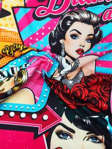 Rovax Áo thun nữ tay ngắn cổ tròn in hình dáng thường ngày, thích hợp mặc mùa hè. - Nhiều màu - Xem 3