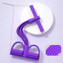 1PC Latex 4-Tube Elastic Yoga Pedal Stretching Resistance Band, Comprehensive Physical Exercise, Green, Resistance Training Equipment For Home And Gym