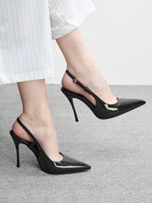 CUCCOO BIZCHIC Women's Black Bow-Trimmed Heel Strap Heels Are Perfect For Spring, Spring Break, Easter And Christmas. - Royal Blue - View 4