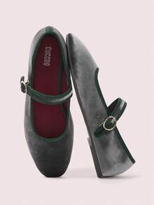 CUCCOO DOLLMOD Women's Buckle Design Casual Versatile Shoes Spring Shoes - Grey - View 1