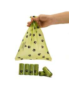 1roll/5roll/10roll/20roll,Extra Thick Leak-Proof Dog Poop Bags For Pet Waste Management - Green - View 4