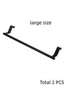 1pc/2pcs Stainless Steel Towel Rack, Over The Door Towel Hanger, Kitchen Accessories, Home Organization, No Drilling Cabinet Cloth Hanging Rack, Single Bar Kitchen Towel Holder - Multicolor - View 12
