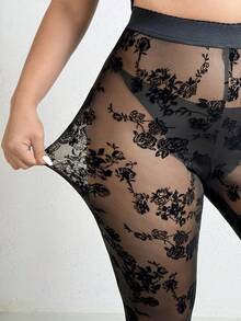 GalTyme Plus Size Floral Print Fashionable Sexy Leggings,Date, Commute, Party,Fall /Autumn/Winter/Summer,Christmas,New Year,Thanksgiving,Party,Wedding,Beach,Graduati,Chic,Elegant,Casual,Going Out,Date,Appointment,Commute,Shining,Valentine's Day,Elegant ,Vacation,Casual,Y2k,Sexy