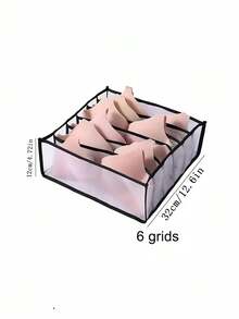 Black Mesh Underwear Organizer Drawer Divider Multifunctional Closet Storage Box See Through Design Foldable Space Saving Solution - Black - View 3