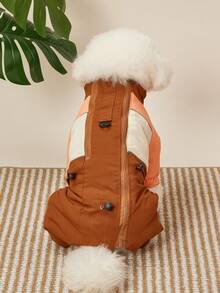 PETSIN Winter Cute Padded Coat For Dogs - Small Breeds, Teddy, Pets Thickened Bichon Frise, Trending Spring/Fall Warm Clothing For Four-Legged Friends - Orange - View 2