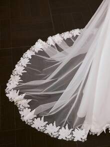 MOTF Soiréza VESTIDO DE NOCHE ELEGANTE PARA MUJER TIPO SIRENA SIN TIRANTES Y AJUSTADO CON DETALLES DE APLICACIONES FLORALES EN EL PECHO/CINTURA, BAJO DE TUL TRANSLÚCIDO CON ACENTOS FLORALES - IDEAL PARA BODAS, CENAS DE GALA, CELEBRACIONES Y RECEPCIONES FORMALES - Blanco - Ver 4