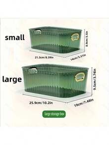 塑料化妆品收纳盒，金色装饰边，收纳盒，整理盒，桌面收纳盒，塑料整理盒，适用于化妆品收纳、展示，也可作为情人节礼物，多功能收纳盒套装 - 适用于化妆品、零食等 - 适用于厨房、浴室和宿舍，可选配滑轮 - 彩色 - 查看 9