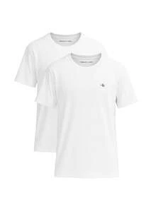 Calvin Klein 2 Pack Monologo Men's T-Shirt White - bright white - View 1