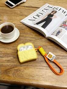 Zazumi 1PC Toast Bread Design Silicon Case Cover Pentru Airpods Pro 1 2 3 4 Generation Anti Șoc Anti-alunecare Drăguț Funny Protector Skin Perfect Utilizare Zilnică Cadou Pentru Prieteni - Multicolor - Vizualizare 14