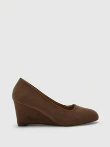 CUCCOO BIZCHIC Women's Black Classic & Minimalist Platform Heels - Coffee Brown - View 3